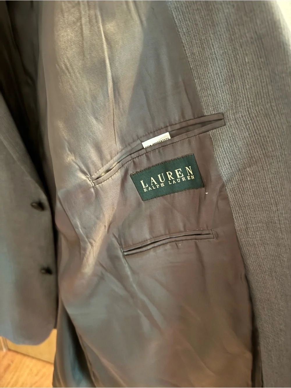 Ralph Lauren Gray Single-Breasted Suit Jacket